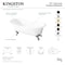 Aqua Eden Clawfoot Bathtubs, 56.69 L, 30.31 W, White/Oil Rubbed Bronze, Cast Iron VCTND5731B5 - alternate 2